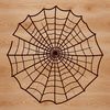 An illustrative representation of a spider's web in vector format.