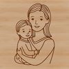 Simple Female Line Art A simple line drawing of a female figure.