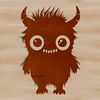 A small, cartoon-style monster character with friendly facial features, suitable for various digital applications.