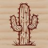 A vector graphic representation of a cactus, suitable for use in various design contexts.