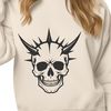 Gothic Style Clip Art Skull A detailed illustration of a Gothic-style skull, suitable for vector design and cutting machine projects.