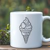 Isolated Ice Cream Design A simple vector design featuring an isolated ice cream dessert with a bold color scheme.