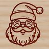 Father Christmas SVG Illustration A digital illustration of Father Christmas wearing his iconic red coat and hat.