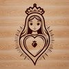 Sacred Symbol in Christian Tradition A stylized illustration of the Immaculate Heart, a sacred symbol in Christian tradition.
