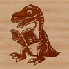 SVG Dino Graphics Art Free Download Prehistoric dino illustration in vector format, suitable for cutting machines and laser cutters.