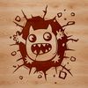 Spooky Friend Breaking Through Walls A colorful illustration of a cute monster with a playful expression, shown breaking through a wall on Halloween night.