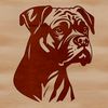 Boxer Breed Dog SVG Graphic An SVG graphic featuring a realistic Boxer breed dog.