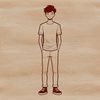 Free high-quality man clip art design A male figure rendered as a high-quality SVG file, suitable for various design applications.