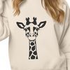 Spotted Mammal SVG Design A tall, spotted mammal standing on savannah grasslands.