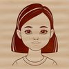 A young female figure, created as a vector graphic using SVG format.