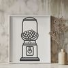 Whimsical Gumball Machine Illustration Illustrated gumball machine SVG design for digital crafting