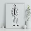 SVG Graphic Design Element Male Character SVG illustration of a male figure for vector art and design purposes.