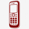An isolated vector graphic representation of a smartphone device in various electronic technology context.
