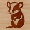 Nocturnal Aussie Wildlife Illustration A detailed illustration of a nocturnal Australian marsupial, highlighting its distinctive facial features.