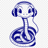 Slithery Vector Design Illustration A digital illustration of a snake, suitable for vector design and cutting machine templates.