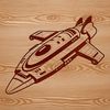 Futuristic Spaceship Design in SVG Vector Format A futuristic spaceship design created as a vector graphic in SVG format, ideal for digital cutting machines like Cricut.