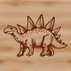 Stegosaurus Dinosaur SVG Clip Art for Crafting A prehistoric stegosaurus dinosaur with distinctive row plates on its back, depicted in vector format.