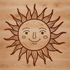 An outline design of the sun icon suitable for commercial or personal use as clip art.