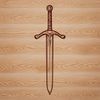 A single-edged blade with a hilt, suitable for digital cutting machines like Cricut or laser cutters.
