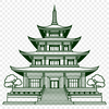 Traditional SVG Design Template Free A simple Buddhist temple with a traditional design, ideal for use in various graphic projects.