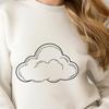 Cloud Illustration SVG A stylized illustration of a white cloud with soft, puffy texture, suitable for digital design.