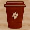 Simple Coffee Cup Icon A simple, transparent graphic representation of a standard coffee cup.