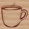 A Stylized Coffee Mug Illustration A stylized illustration of a standard coffee mug with handle and body.