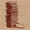 Collection of Vintage Coins Illustration SVG illustration of a collection of coins with various denominations.