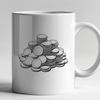 Beautiful Digital Coins Collection A set of digital coins in various denominations, designed as a vector graphic.