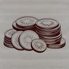 Decorative Coin Designs SVG A digital illustration of various coins in different designs, suitable for vector art projects.