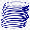 Digital Coin Collection Vector Graphic A collection of digital coins designed as a vector graphic.