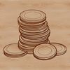Diverse Coin Collection Vector Art A vector graphic of diverse coins, ideal for crafting and design projects.