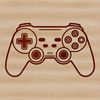 A game controller design with detailed elements, suitable for use in graphic design projects.