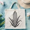 A stylized illustration of a corn ear with kernels, suitable for vector graphics design.