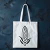 Vector Graphic Design Corn Icon A stylized illustration of a corn ear, suitable for digital projects and cutting machines.