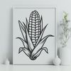 Beautiful Corn Kernel Clip Art An illustration of a corn kernel in a circular shape.