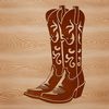 Western Boot Illustration for Crafting Projects Illustration of a traditional cowboy boot style, ideal for crafting and design projects.