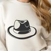 Classic Western Headwear SVG Design A 2D representation of a classic cowboy hat with a wide brim and high crown, designed as vector art.