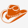 Stylized Cowboy Headgear A stylized illustration of a cowboy hat, designed as vector art suitable for digital and offline uses.