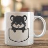 Beautiful Wildlife Possum SVG Design A realistic illustration of a wild animal, specifically a possum, suitable for vector art designs.