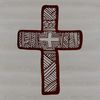 An illustration of a cross in the style of a traditional religious icon.