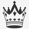 Beautiful SVG Crown Template A digital illustration of a crown, suitable for vector editing and cutting machine design.