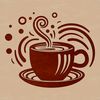 Free Illustration of a Coffee Cup A simple illustrated coffee cup with a handle, suitable for digital designs.