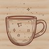 A simple cup design with clean lines, perfect for crafting and digital art projects.