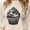 Cute Cupcake Design SVG File A single serving-sized cupcake with layered frosting and sprinkles.