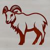 Colorful Ram Illustration A simple illustration of a cute ram in various colors, ideal for vector art designs.