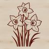 Beautiful Springtime Flower Illustration A stylized illustration of a daffodil flower in full bloom, suitable for graphic design projects.