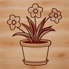 Vibrant Spring Bloom in a White Planter A single blooming daffodil flower in a white pot on a natural background.