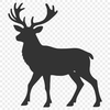 A stylized illustration of a reindeer suitable for commercial use in various digital formats.
