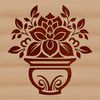 Floral Pattern SVG Design A vector graphic representation of a desert plant featuring intricate floral patterns.